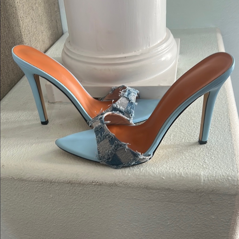 Stylish Blue Denim Women's Heels